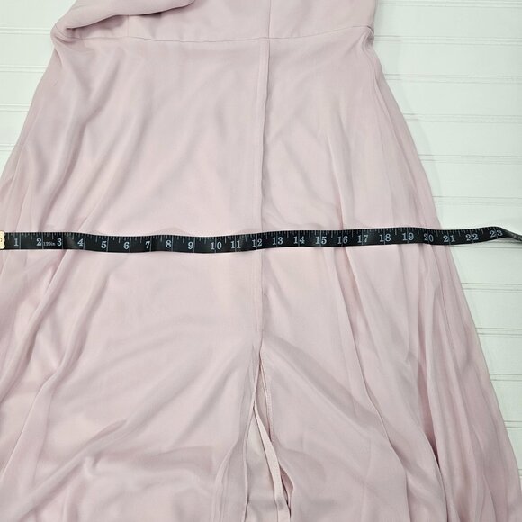 Thread Women's Pink One Shoulder Circle Skirt Chiffon Maxi Dress Size 10R NWT - Picture 16 of 16